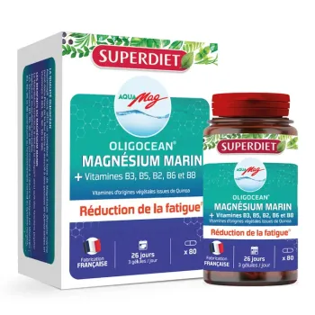 Oligocean Aqua Mag Magnésium d'origine marine - boîte de 80 gélules