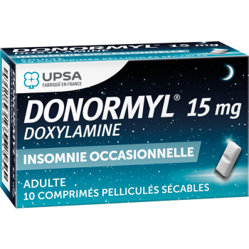 Donormyl 15mg comprimé pelliculé sécable Upsa - 10 comprimés