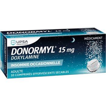 Donormyl 15mg comprimé effervescent Upsa - 10 comprimés