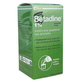 Betadine 1% solution pour gargarisme/bain de bouche Cooper - flacon de 200ml