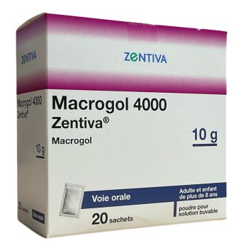 Macrogol 4000 10g Zentiva - boite de 20 sachets