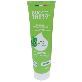 Dentifrice à l'eau thermale enfant 7-12 ans goût menthe Buccotherm - tube de 75ml