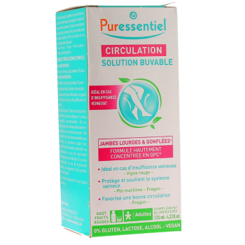 Circulation jambes lourdes et gonflées Puressentiel - flacon de 125ml