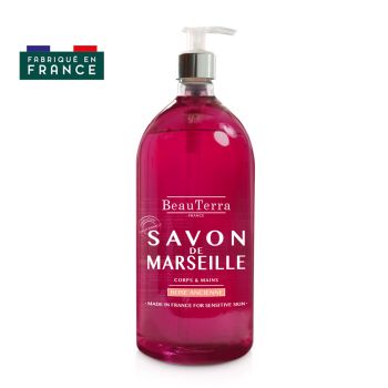Savon de Marseille rose Beauterra - flacon de 300ml