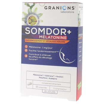 Somdor+ mélatonine comprimés Granions - boite de 15 comprimés