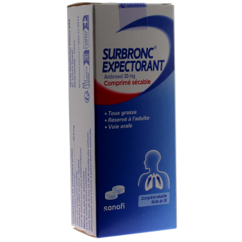 Surbronc expectorant Ambroxol 30mg comprimé sécable - boîte de 30 comprimés sécables