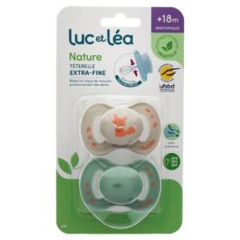 Biolane Sucettes Rondes Extra-Fines 6 Mois+ – Caoutchouc Naturel – Rose & Beige – Lot De 2