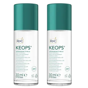 Keops D&eacute;odorant bille RoC - lot de 2 roll-on de 50ml offre sp&eacute;ciale
