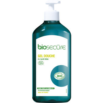 Gel douche à l'aloe vera bio Bio Secure - flacon pompe de 500ml