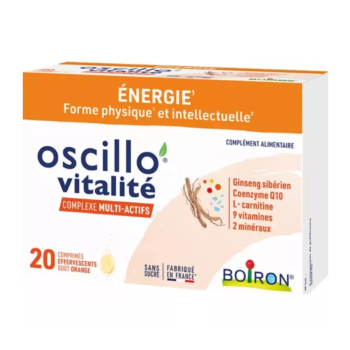 Oscillo vitalité adultes 50+ énergie Boiron - boite de 20 comprimés 