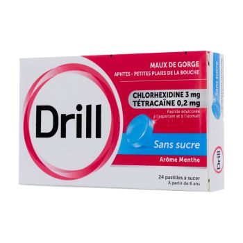 Drill sans sucre pastille à sucer - boîte de 24 pastilles