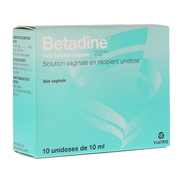 Betadine 10% solution vaginale en récipient unidose - 10 unidoses de 10ml