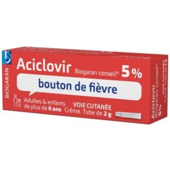 Aciclovir Biogaran conseil 5% crème - tube de 2 g