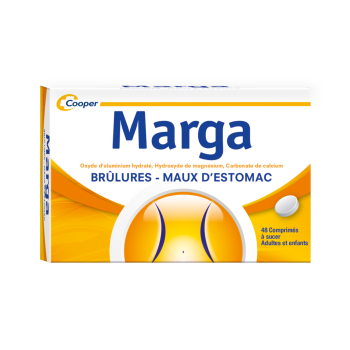 Marga comprimés - Maux d'estomac - boite de 48 comprimés