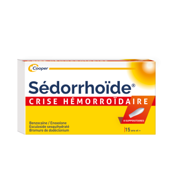 Sédorrhoïde crise hémorroïdaire suppositoire - 8 suppositoires