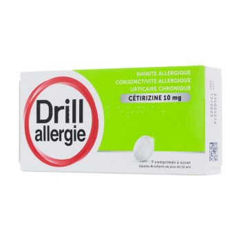 Drill Allergie Cétirizine 10mg - 7 comprimés à sucer