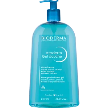 Atoderm gel douche nettoyant douceur Bioderma - flacon de 1L