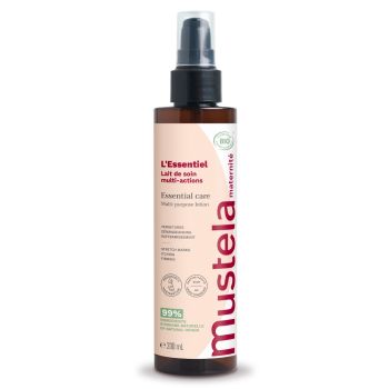 L'Essentiel Lait de soin multi-actions bio Mustela Maternit&eacute; - flacon-pompe de 200 ml
