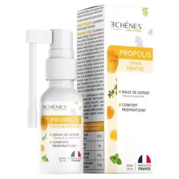 Spray gorge propolis Les 3 Chenes - spray de 25 ml