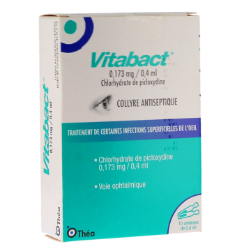 Vitabact 0,173mg/0,4ml collyre en r&eacute;cipient unidose - boite de 10 r&eacute;cipients unidoses