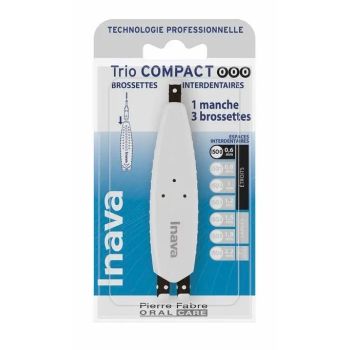 Brossettes Trio Compact 0.6mm Inava - 1 manche et 3 brossettes