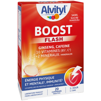 Alvityl Boost Ginseng et Caféine Urgo - boîte de 20 comprimés effervescents