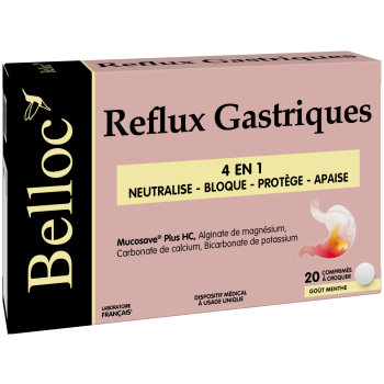 Reflux gastriques Belloc - boite de 20 comprim&eacute;s &agrave; croquer