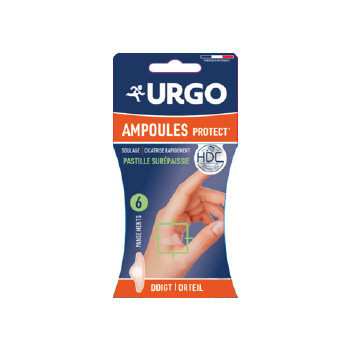 Pansements ampoules doigt et orteil petit format Urgo - 6 pansements hydrocolloïdes