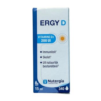 Ergy D Vitamine D3 200Ul Nutergia - flacon de 15ml