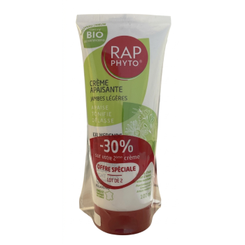 Cr&egrave;me apaisante jambes l&eacute;g&egrave;res Rap phyto - lot de 2 tubes de 100ml offre sp&eacute;ciale