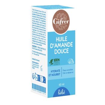 Huile d'amande douce bébé Gifrer - flacon de 60ml