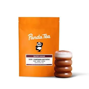 Super cacao + champignons adaptog&egrave;nes Panda Tea - sachet de 115g
