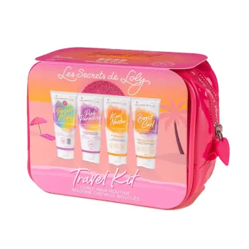 Travel Kit trousse cheveux boucl&eacute;s Les Secrets de Loly - trousse de 4 produits