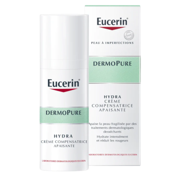 Dermopure Hydra crème compensatrice apaisante Eucerin - flacon de 50 ml