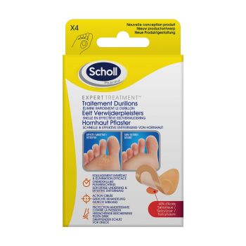 Pansements traitement Durillons Scholl - 4 emplâtres ultra-doux