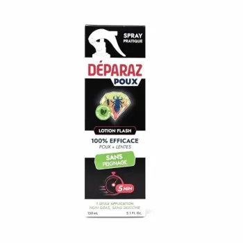 Déparaz lotion flash poux + lentes sans peignage - flacon de 150ml