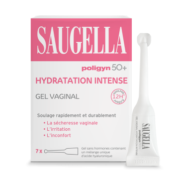 Poligyn 50+ hydratation intense gel vaginal Saugella - 7 tubes de 5ml