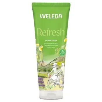Cr&egrave;me de douche Refresh Citron rafra&icirc;chissant Weleda - tube de 200ml