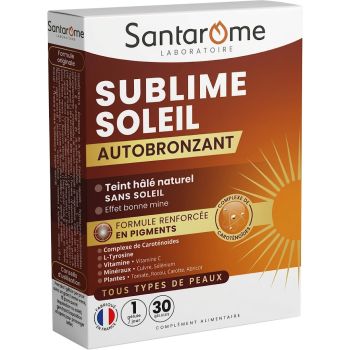 Sublime soleil autobronzant Santarome - boite de 30 gélules