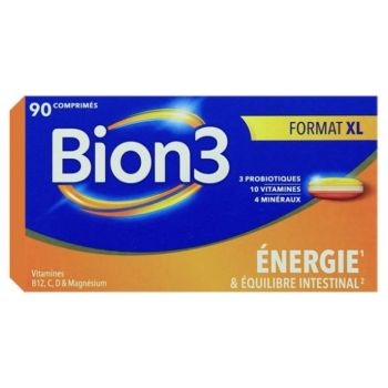 Bion3 &eacute;nergie et &eacute;quilibre intestinal - boite de 90 comprim&eacute;s