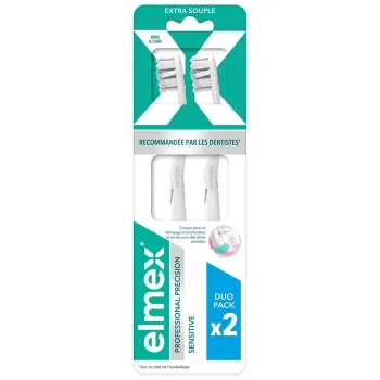 Brosse à dents professional precision sensitive extra souple Elmex - lot de 2 brosses à dents