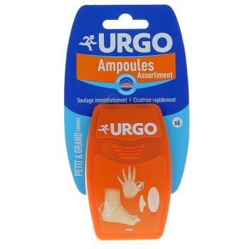 Assortiment pansements ampoules talon et pouce Urgo - boîte de 6 pansements