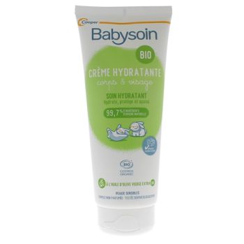 Babysoin Crème hydratante corps et visage bio Cooper - tube de 200ml