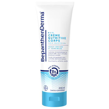 BepanthenDerma Crème Nutritive Corps 200 ml Peaux sèches et sensibles