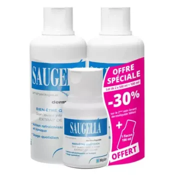 Dermoliquide soin lavant intime et corps Saugella - flacon de 500 ml