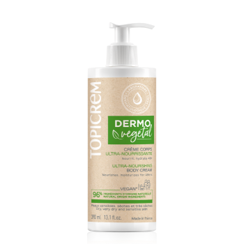 Dermo végétal crème corps ultra-nourrissante Topicrem - flacon-pompe de 390 ml