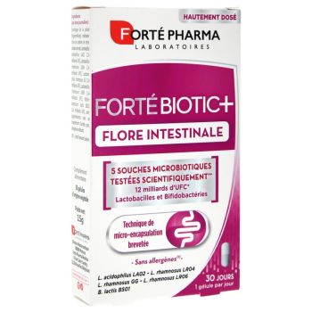 Fortebiotic+ Flore intestinale Forte Pharma - boîte de 30 gélules