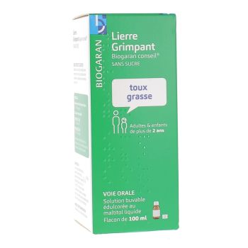 Lierre Grimpant toux grasse sans sucre Biogaran Conseil - flacon de 100 ml
