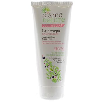 Lait corps nourrissant coup d'éclat D'Âme Nature - tube de 200 ml