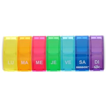 Pilulier 7 cases Box7 multicolore avec séparateur Anabox - un pilulier